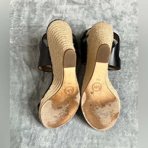 Michael Kors Black Wedge Sandals - Picture 5 of 8